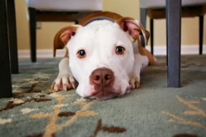 Terrier on floor